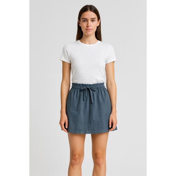 J. Crew Navy Blue Tie Waist Mini Skirt 6 - Picture 1 of 5